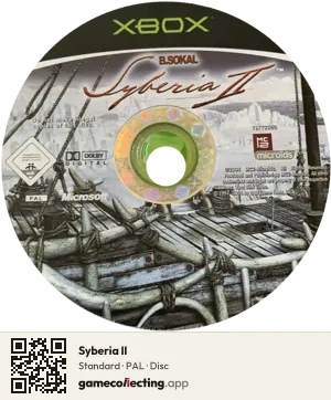Syberia II Xbox, PAL disc