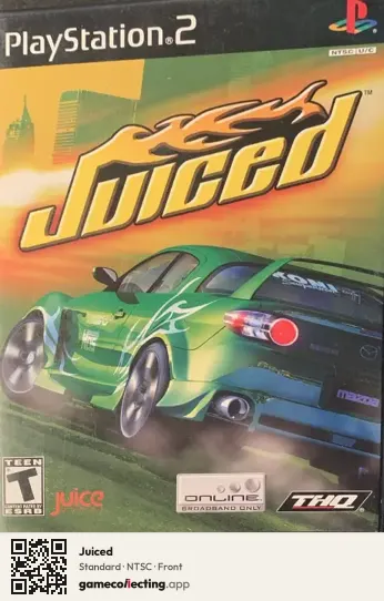 Juiced PlayStation 2, NTSC box front