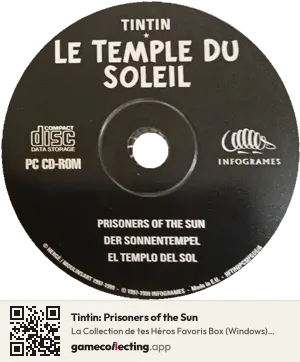 Tintin: Prisoners of the Sun Computer, PAL disc