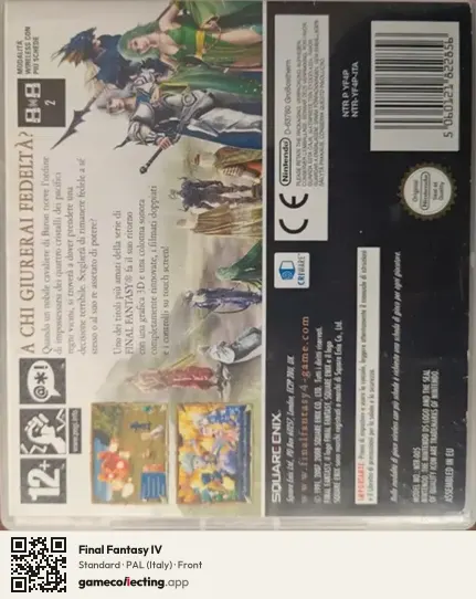 Final Fantasy IV Nintendo DS, Italy box front