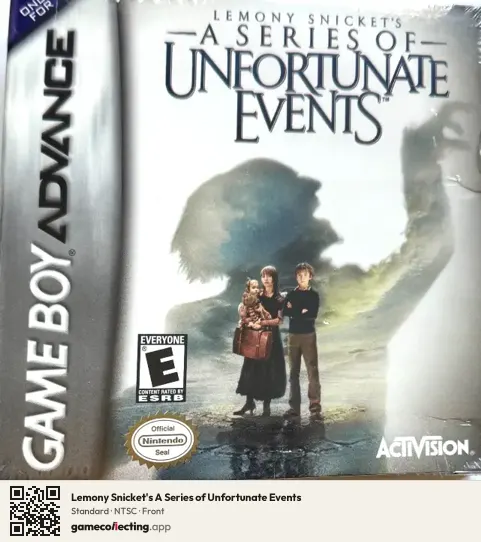 Lemony Snicket's A Series of Unfortunate Events Game Boy Advance, NTSC box front