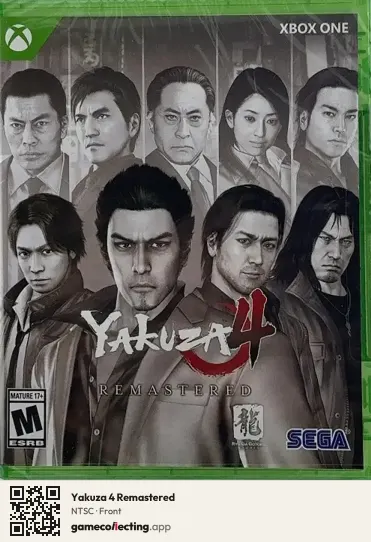 Yakuza 4 Remastered Xbox One, NTSC box front