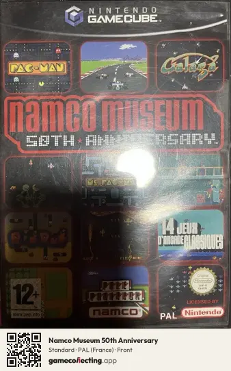 Namco Museum 50th Anniversary Nintendo GameCube, France box front