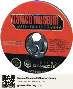 Namco Museum 50th Anniversary Nintendo GameCube, PAL disc