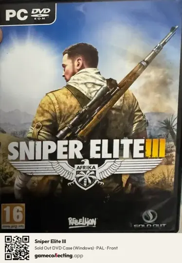 Sniper Elite III Computer, PAL box front