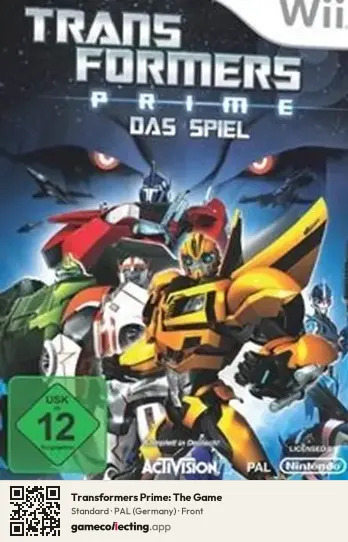 Transformers Prime: The Game Nintendo Wii, Germany box front
