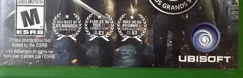 Assassin's Creed Unity, the ESRB box on its front