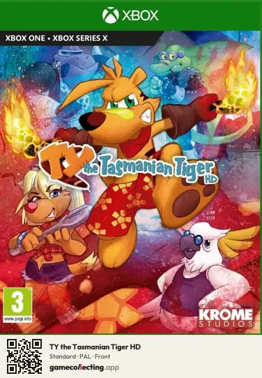 TY the Tasmanian Tiger HD Xbox One, PAL box front