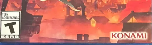 Castlevania: Belmont's Curse, the ESRB box on its front