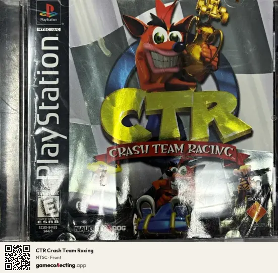 CTR Crash Team Racing PlayStation, NTSC box front