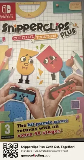 Snipperclips Plus: Cut It Out, Together! Nintendo Switch, United Kingdom box front