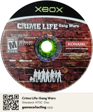 Crime Life: Gang Wars Xbox, NTSC disc