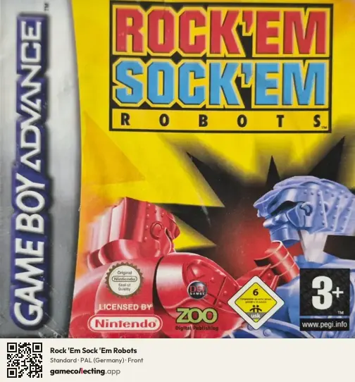 Rock 'Em Sock 'Em Robots Game Boy Advance, Germany box front
