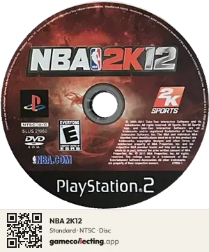 NBA 2K12 PlayStation 2, NTSC disc