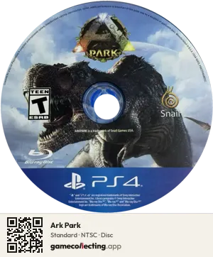 Ark Park PlayStation 4, NTSC disc