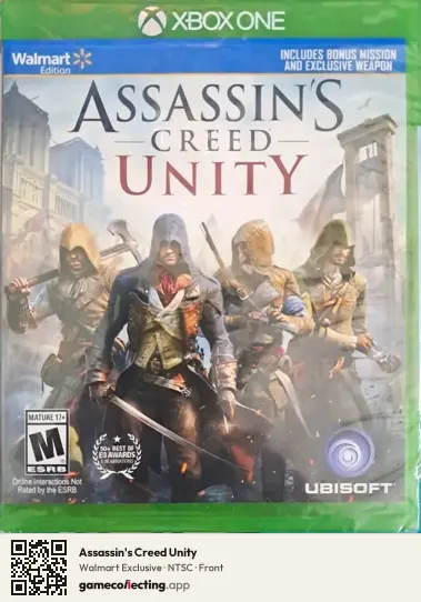 Assassin's Creed Unity Xbox One, NTSC box front