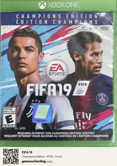 FIFA 19 Xbox One, NTSC box front