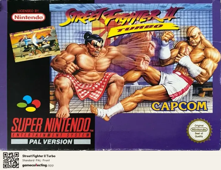 Street Fighter II Turbo Super Nintendo Entertainment System, PAL box front