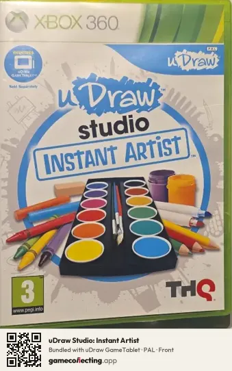 uDraw Studio: Instant Artist Xbox 360, PAL box front