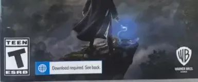 Hogwarts Legacy, the ESRB box on its front
