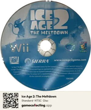 Ice Age 2: The Meltdown Nintendo Wii, NTSC disc