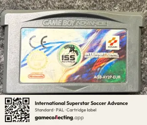 International Superstar Soccer Advance Game Boy Advance, PAL cartridge label