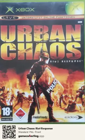 Urban Chaos: Riot Response Xbox, PAL box front