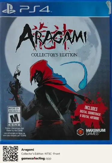Aragami PlayStation 4, NTSC box front