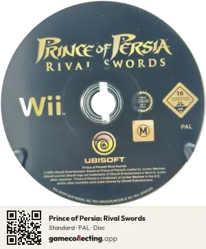 Prince of Persia: Rival Swords Nintendo Wii, PAL disc