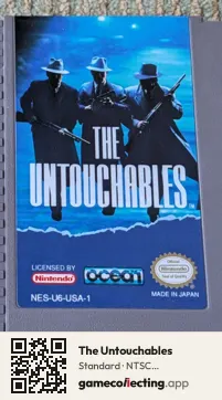 The Untouchables Nintendo Entertainment System, NTSC cartridge label