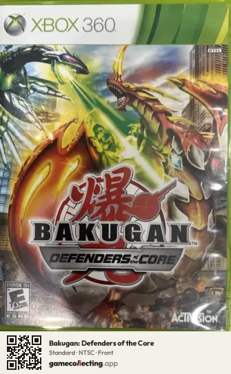 Bakugan: Defenders of the Core Xbox 360, NTSC box front