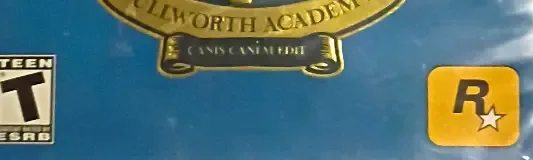 Bully, the ESRB box on its front
