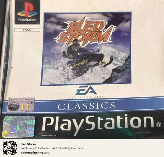 Sled Storm PlayStation, United Kingdom box front