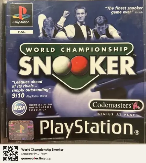 World Championship Snooker PlayStation, PAL box front