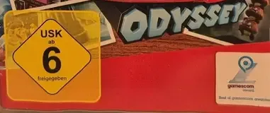 Super Mario Odyssey, the USK square on its front