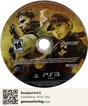 Resident Evil 5 PlayStation 3, NTSC disc