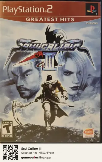 Soul Calibur III PlayStation 2, NTSC box front