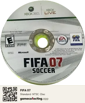 FIFA 07 Xbox 360, NTSC disc
