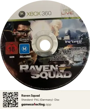 Raven Squad Xbox 360, PAL disc