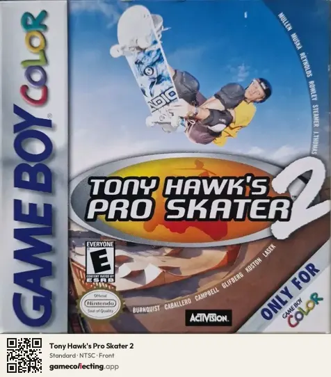 Tony Hawk's Pro Skater 2 Game Boy Color, NTSC box front