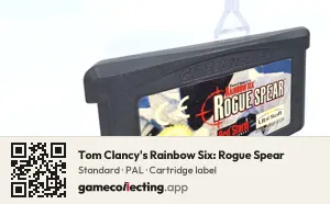 Tom Clancy's Rainbow Six: Rogue Spear Game Boy Advance, PAL cartridge label