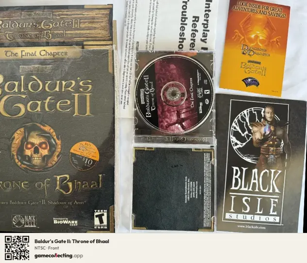 Baldur's Gate II: Throne of Bhaal Computer, NTSC box front