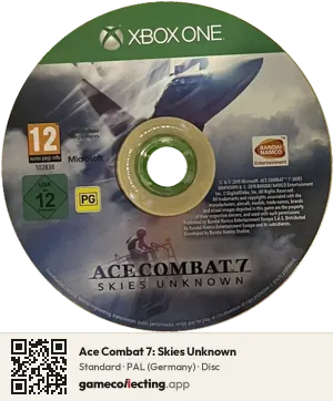 Ace Combat 7: Skies Unknown Xbox One, PAL disc