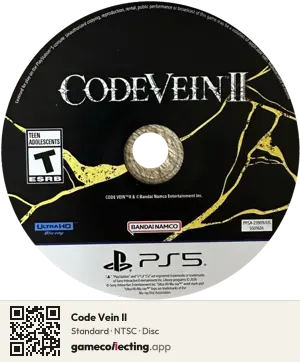 Code Vein II PlayStation 5, NTSC disc
