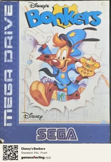 Disney's Bonkers Sega Mega Drive / Genesis, PAL box front