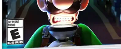 Luigi's Mansion 3, the ESRB box on its front
