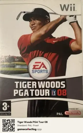 Tiger Woods PGA Tour 08 Nintendo Wii, PAL box front
