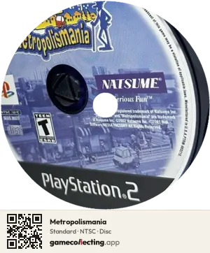 Metropolismania PlayStation 2, NTSC disc