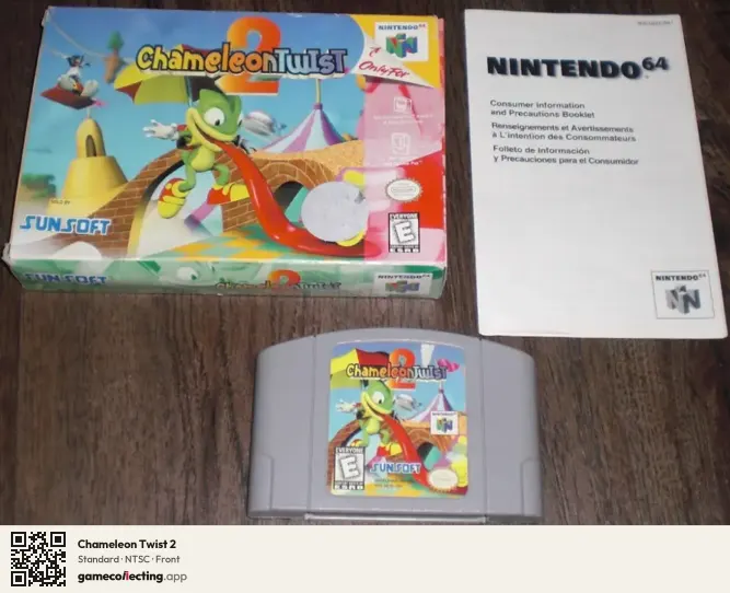 Chameleon Twist 2 Nintendo 64, NTSC box front