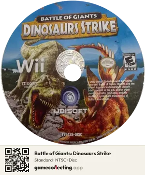 Battle of Giants: Dinosaurs Strike Nintendo Wii, NTSC disc